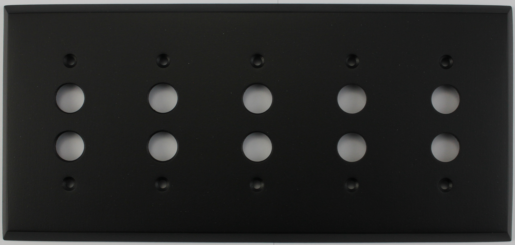 Classic Accents, Inc. Matte Black 5 Gang Push Button Switch Wall Plate