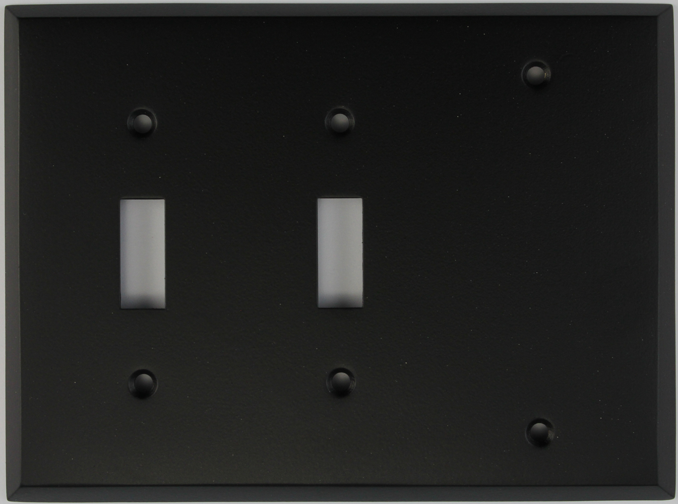 Classic Accents, Inc. Matte Black 3 Gang Combo Wall Plate 2 Toggle 1