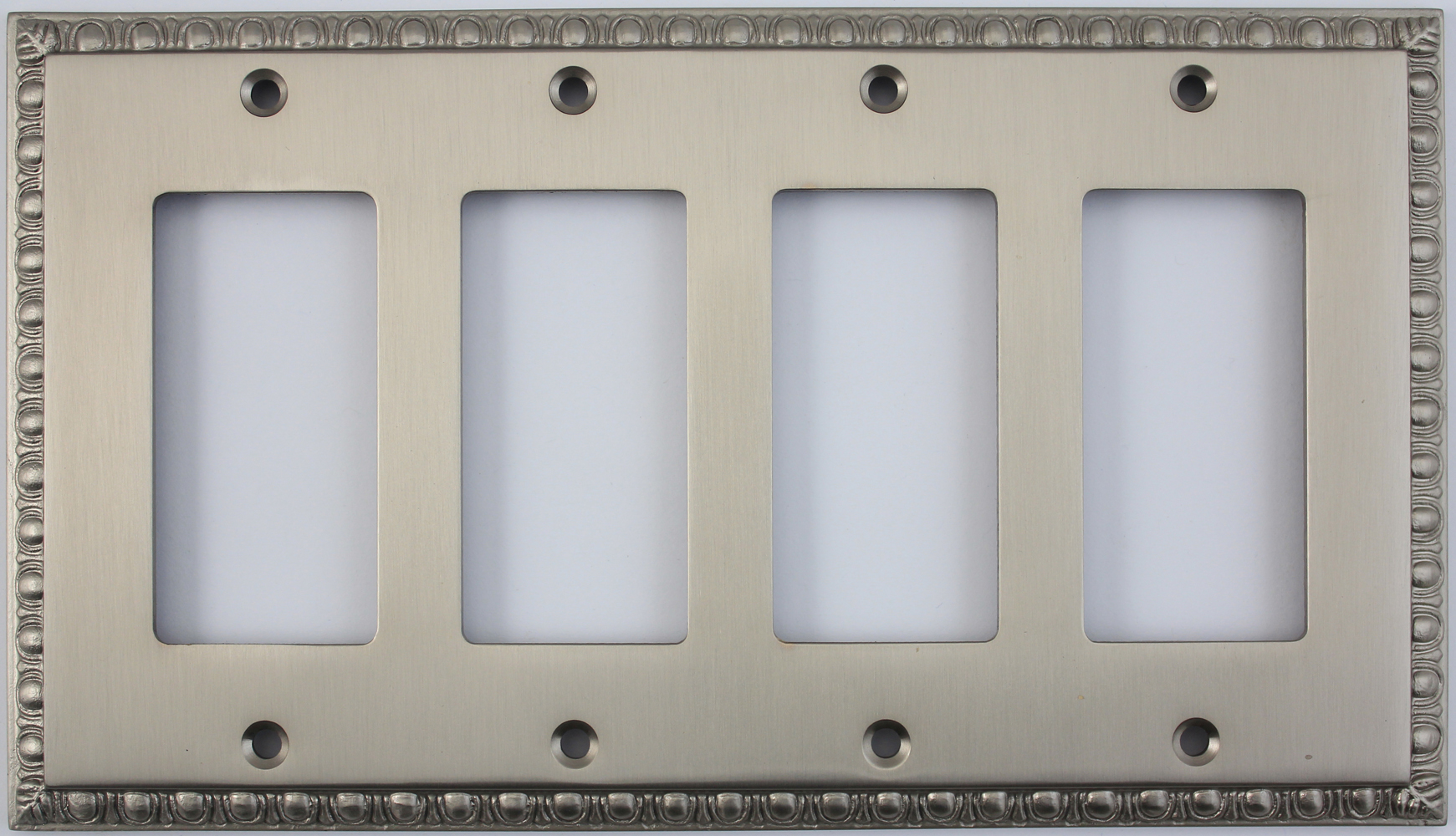 Rocker Light Switch >> Egg Dart Satin Nickel Four Gang Gfi Outlet Rocker Light Switch Plate Rocker Light Switch >> Egg Dart Satin Nickel Four Gang Gfi Outlet Rocker Light Switch Plate