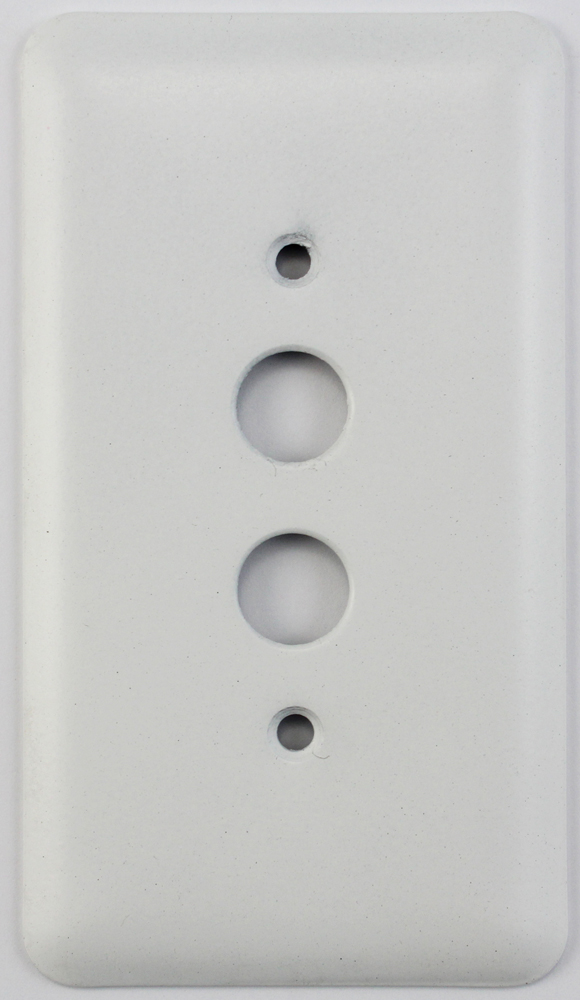 Classic Accents, Inc. Rounded White 1 Gang Push Button Switch Plate