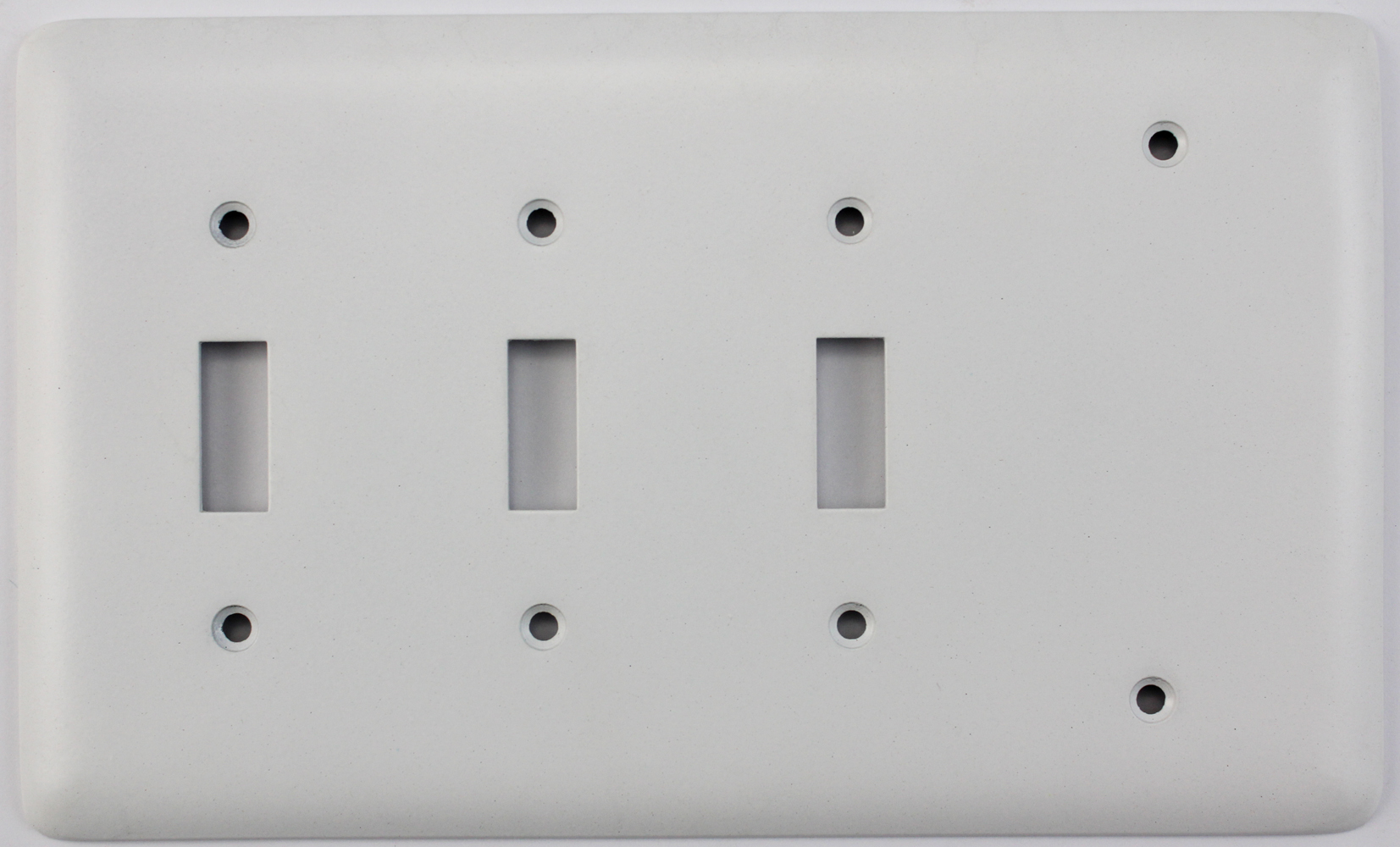 Classic Accents, Inc. Rounded White 4 Gang Combo Plate 3 Toggle 1 Blank
