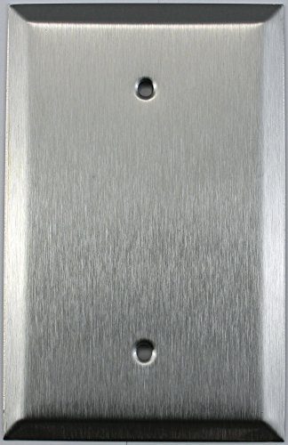 Classic Accents Inc Jumbo Satin Stainless Steel One Gang Blank Switch Plate - Oversized Stainless Steel Wall Plates Classic Accents Inc Jumbo Satin Stainless Steel One Gang Blank Switch Plate - Oversized Stainless Steel Wall Plates