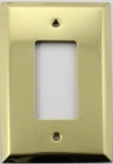 Jumbo Polished Brass 1 Gang GFI/Rocker Wall Plate