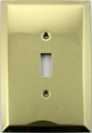 Jumbo Polished Brass 1 Gang Toggle Switch Wall Plate