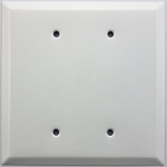 Jumbo White Two Gang Blank Switch Plate