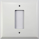 Jumbo White Two Gang One GFI/Rocker Switch Plate