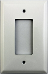 Jumbo White One Gang GFI/Rocker Switch Plate