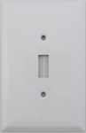 Jumbo White One Gang Toggle Switch Plate