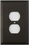 Jumbo Brown Wrinkle 1 Gang Duplex Outlet Wall Plate
