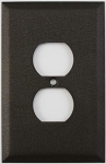 Jumbo Brown Wrinkle 1 Gang Duplex Outlet Wall Plate