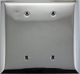 Jumbo Polished Chrome Two Blank Switch Plate
