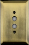 Jumbo Stamped Antique Brass One Gang Push Button Light Switch Wall Plate