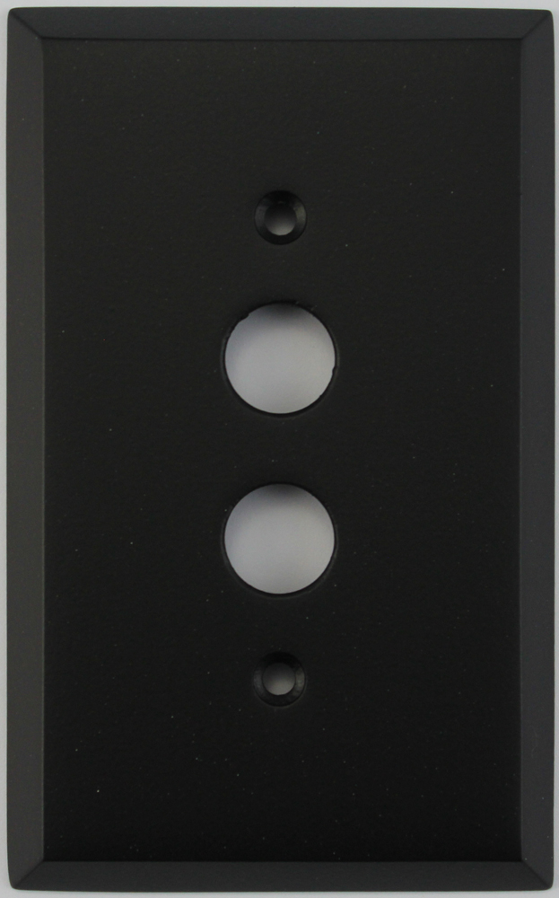 Classic Accents, Inc. Matte Black 1 Gang Push Button Switch Wall Plate