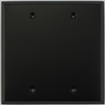 Matte Black 2 Gang Blank Wall Plate