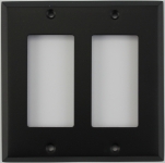 Matte Black 2 Gang GFCI/Rocker Wall Plate