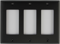 Matte Black 3 Gang GFCI/Rocker Wall Plate