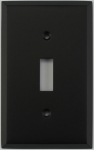 Matte Black 1 Gang Toggle Switch Wall Plate