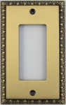 Egg & Dart Antique Brass One Gang GFI Outlet/Rocker Light Switch Plate