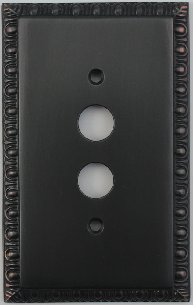 Classic Accents, Inc. Egg & Dart Oil Rubbed Bronze Single Gang Push Button Light Switch Plate
