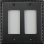Egg & Dart Oil Rubbed Bronze Two Gang GFI Outlet/Rocker Light Switch Plate