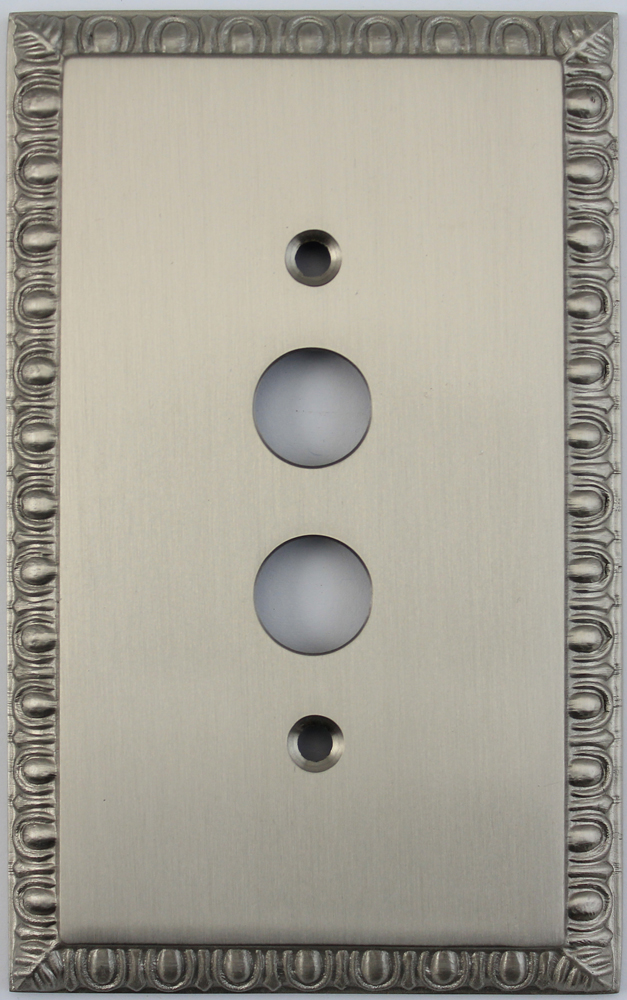 Classic Accents, Inc. Egg & Dart Satin Nickel One Gang Push Button Light Switch Plate
