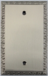 Egg & Dart Satin Nickel One Gang Blank Wall Plate