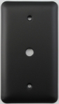 Rounded Black 1 Gang Cable TV Switch Plate