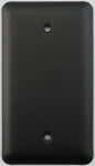 Rounded Black 1 Gang Blank Switch Plate