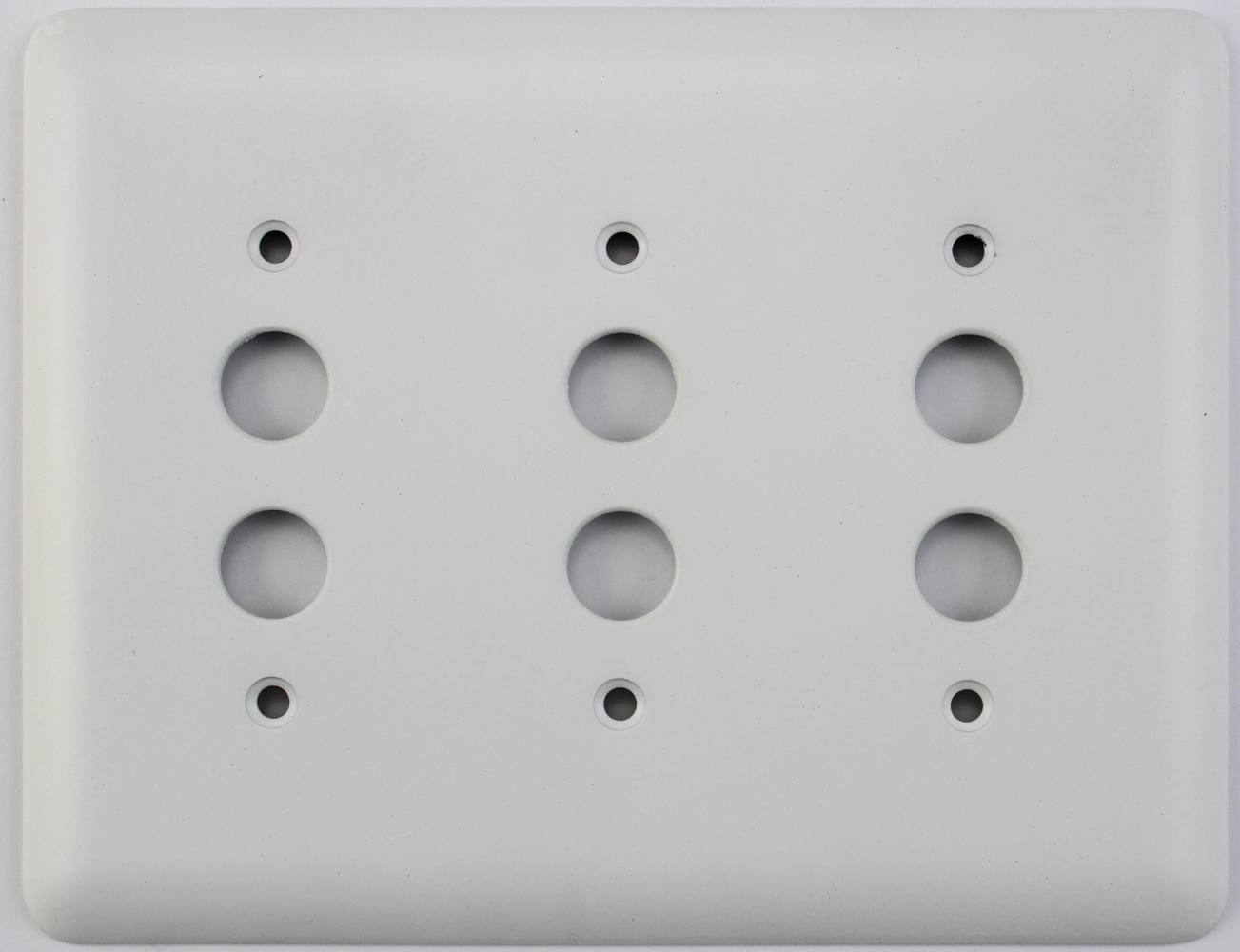 Classic Accents, Inc. Rounded White 3 Gang Push Button Light Switch