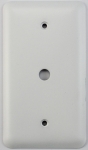 Rounded White 1 Gang Cable TV/Coaxial Plate
