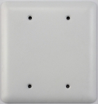 Rounded White 2 Gang Blank Plate