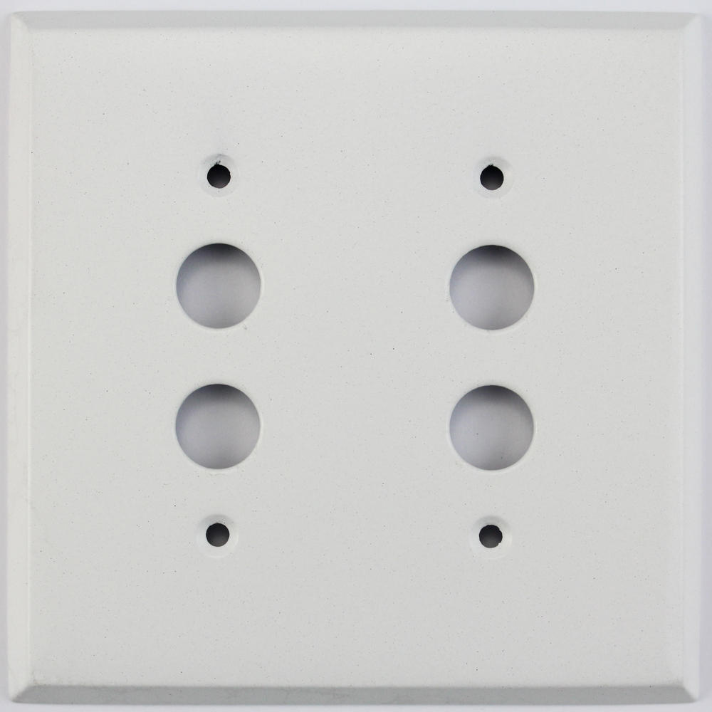 Classic Accents, Inc. Matte White 2 Gang Push Button Switch Wall Plate