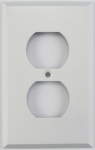 Matte White 1 Gang Duplex Outlet Wall Plate