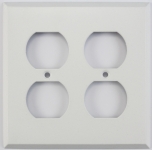 Matte White 2 Gang Duplex Outlet Wall Plate