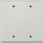 Matte White 2 Gang Blank Wall Plate