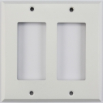 Matte White 2 Gang GFCI/Rocker Wall Plate