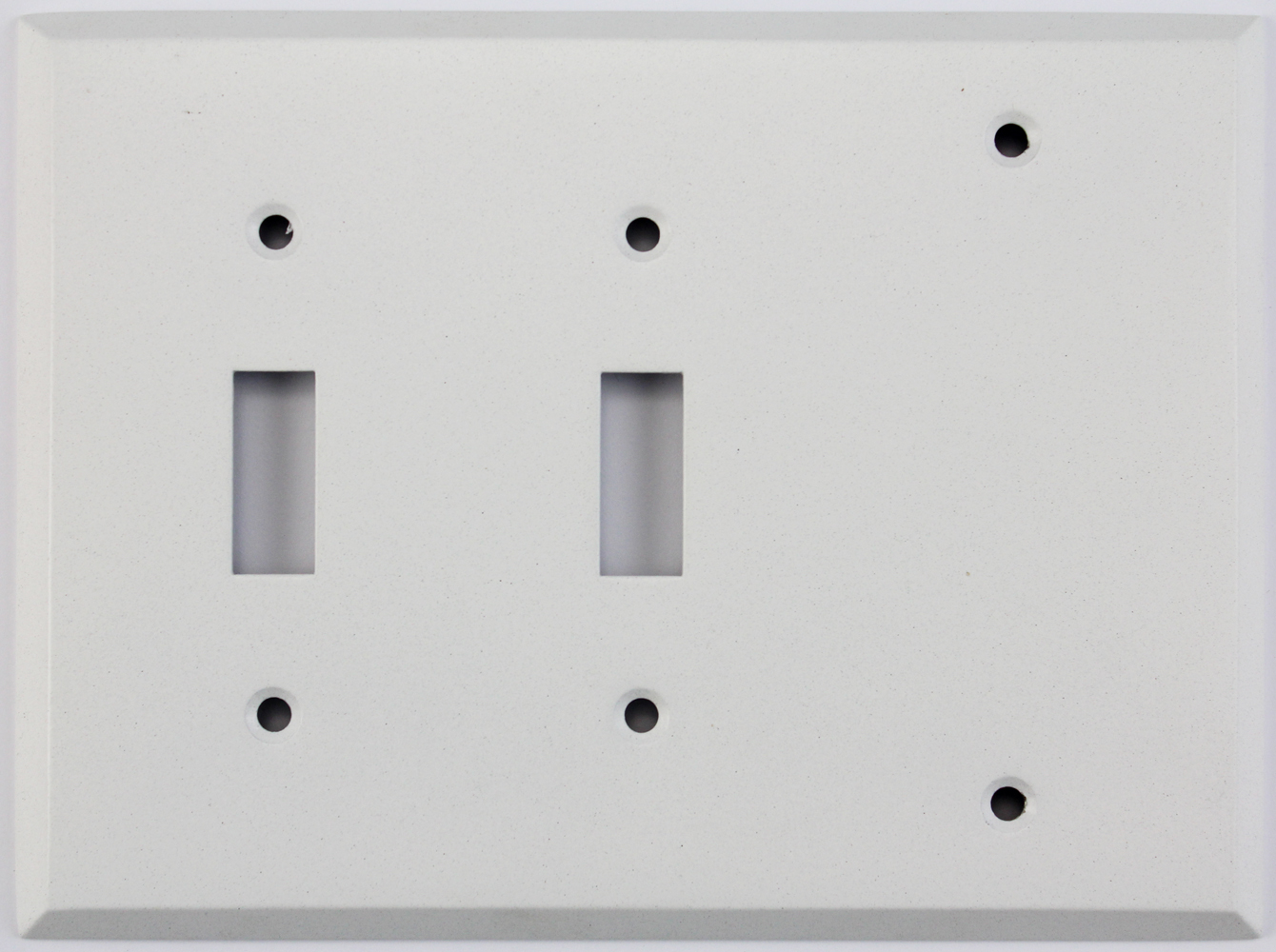 Classic accents inc matte white 3 gang combo wall plate 2 toggle