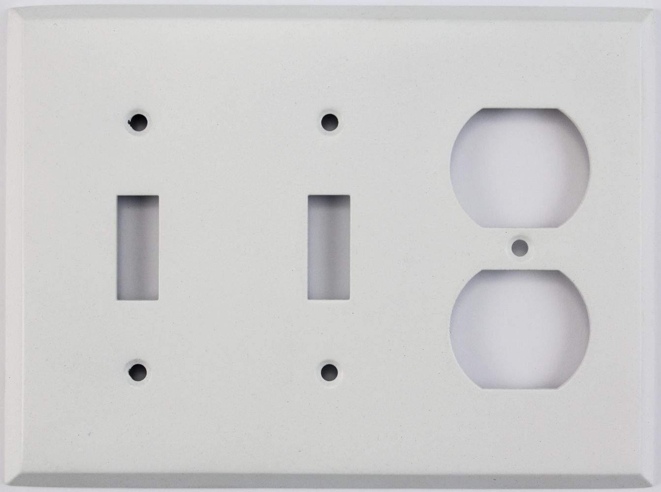 Classic Accents, Inc.: Matte White 3 Gang Combo Wall Plate - 2 Toggle ...