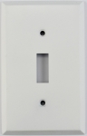 Matte White 1 Gang Toggle Switch Wall Plate