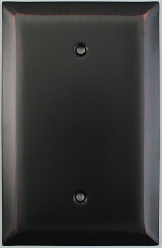 Classic Accents Inc Jumbo Stamped Oil Rubbed Bronze One Gang Blank Wall Plate - Oil Rubbed Bronze Blank Wall Plate