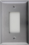 Jumbo Satin Stainless Steel One Gang GFI/Rocker Switch Plate