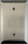 Jumbo Stamped Satin Nickel One Gang Blank Wall Plate