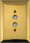 Jumbo Stamped Unlacquered Brass One Gang Push Button Light Switch Wall Plate