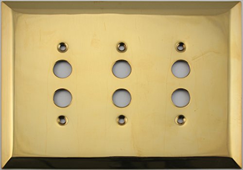 Classic Accents, Inc.: Jumbo Stamped Unlacquered Brass Three Gang