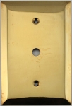 Jumbo Stamped Unlacquered Brass One Gang Cable TV Wall Plate