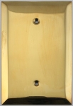 Jumbo Stamped Unlacquered Brass One Gang Blank Wall Plate