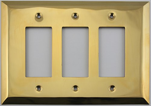 Classic Accents, Inc.: Jumbo Stamped Unlacquered Brass Three Gang
