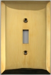 Jumbo Stamped Unlacquered Brass One Gang Toggle Light Switch