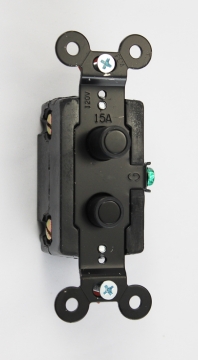 Three Way Push Button Light Switch Black Inlay