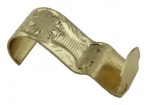 Polished Brass Decorative Floral Hook (033)